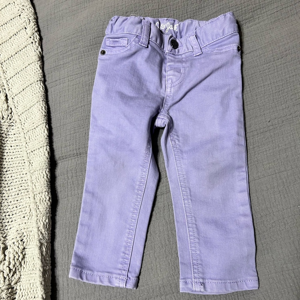 Purple Cat and Jack adjustable jeans